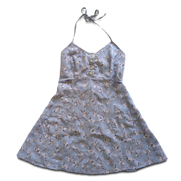 Esprit | Dresses | Esprit 9s Floral Light Blue Mini Dress Size Xs | Poshmark